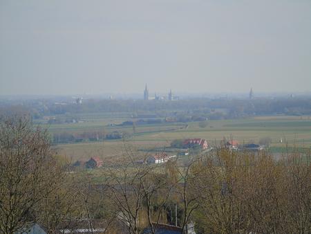 A view of Ieper (Ypres) from Mount Kemmel, some 4 miles away.