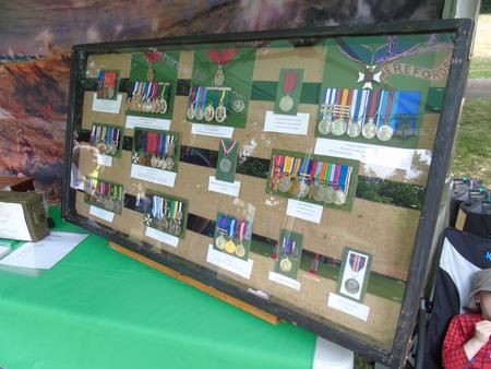 The display of medal groups to individuals who received Coronation and/or Jubilee Medals.