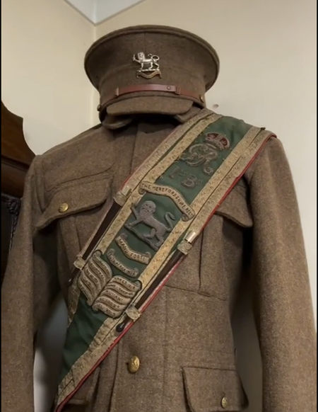 Drum Major's baldric sash, dating from 1927.  Paul Roberts' choice as favourite museum item.