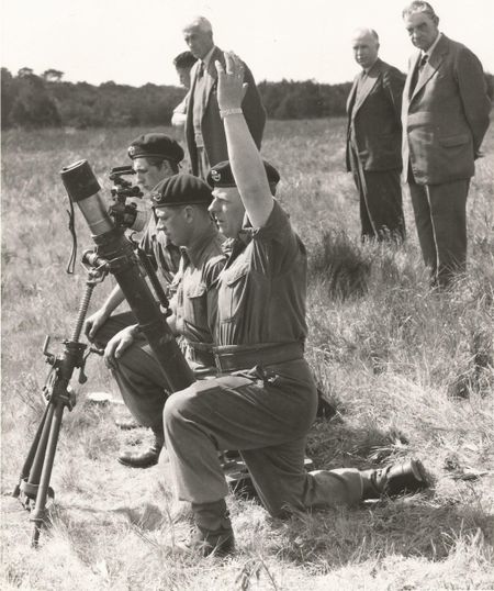 The Mortar Team demonstrate to visitors at Annual Camp