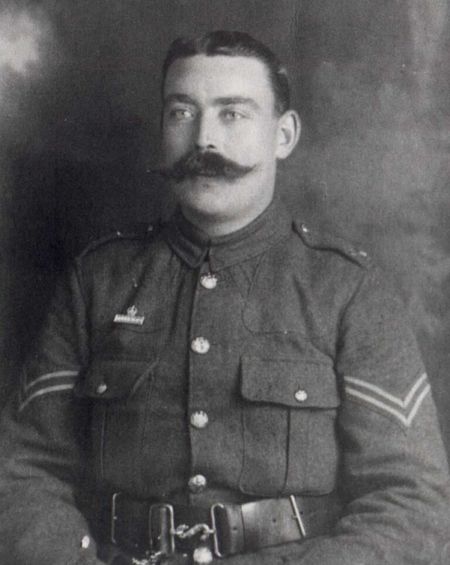 Cpl Hinksman who is wearing the Imperial Service Badge above his right breast pocket, indicating that he had signed the Imperial Service Obligation, volunteering to serve outside the United Kingdom. However as a soldier who landed on Gallipoli in 1915, he was awarded the 1914/15 Star and not the Territorial Force War Medal.