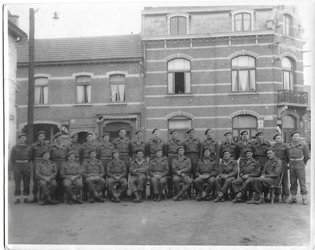 The officers of the Battalion with Brig Churcher - Haacht - 18 March 1945