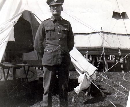 Sjt Maj Harman at annual camp in the 1930s.