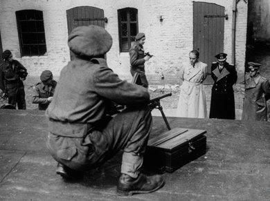 Albert Speer, Karl Dönitz and Alfred Jodl seen here under arrest in May 1945. The museum has recently acquired an original letter of thanks to the Herefordshire Regiment for his treatment during his arrest by the battalion.