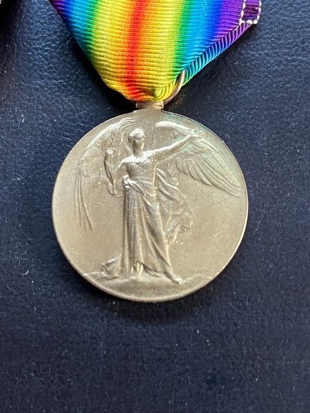 The Allied Victory Medal  showing the winged figure of Victory