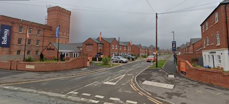 The entrance to Copthorne Barracks 2024 – the walls gates and most buildings have gone – all that remains is the keep.