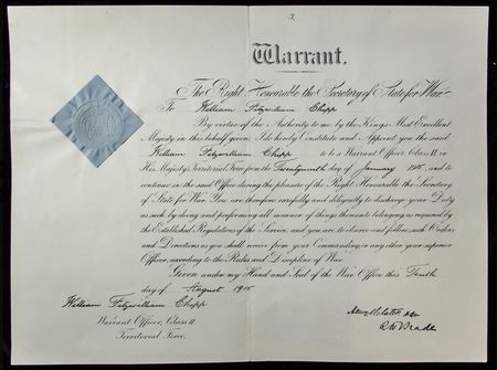 The Warrant issued to CSM Chipp by George V