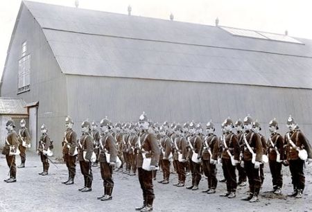 On parade at Friars Street Drill hall