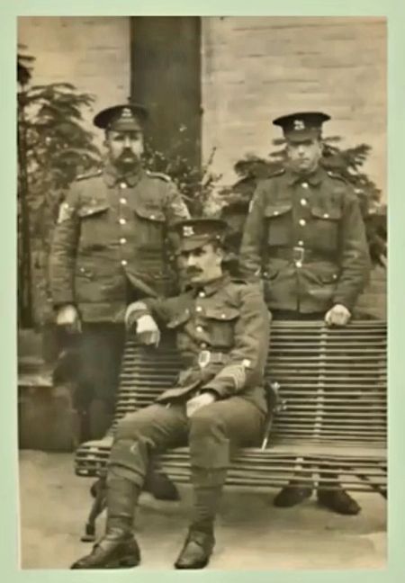 The Faulkner Family of Hereford , including Company Sergeant Major Faulkner who was killed on the first day at Suvla.  His son, Sgt Faulkner had to break the news to his mother.