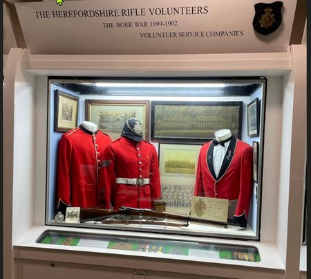 The Rifle Volunteers display case