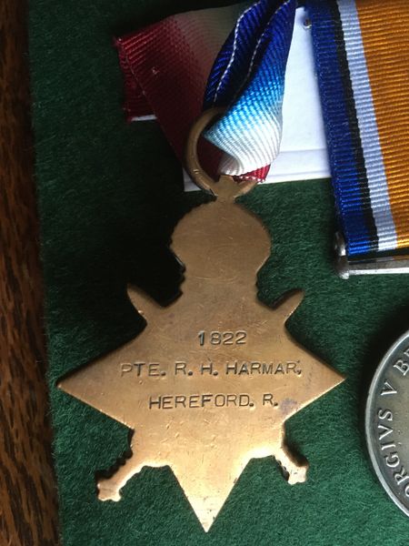 The reverse of the 1914/15 Star Medal showing incorrect naming!