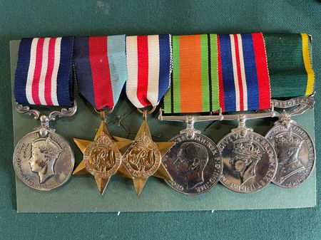 Sjt Fletcher's medal group, including his well polished Military Medal.