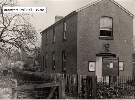 Bromyard Territorial Drill Station seen here in the 1920s.  It is still in use today as by Bromyard Army Cadet Detachment.