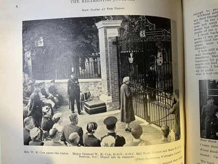 New gates were dedicated in 1954, shortly after the Coronation of Queen Elizabeth II – note the ER initials at the top of the gate. The entrance and gates were later ‘lightened’ the top being removed and the ‘ER’ was put into the pedestrian gate.