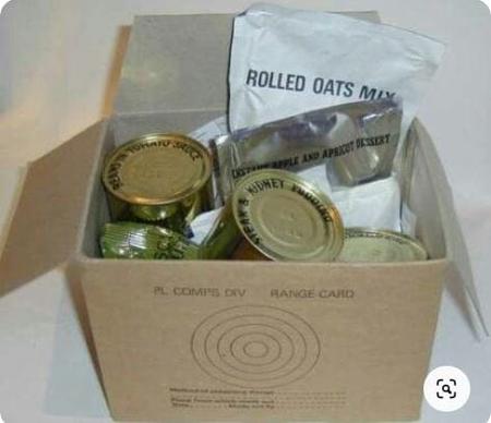 The loved (or hated) 24 hour ration pack - designed to feed one man for a 24 hour period. The museum is still searching for a complete pack or intact indivdual items.