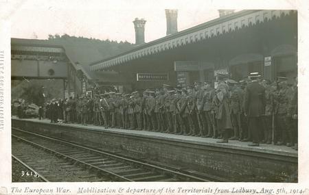 Ledbury Railway Station August 1914