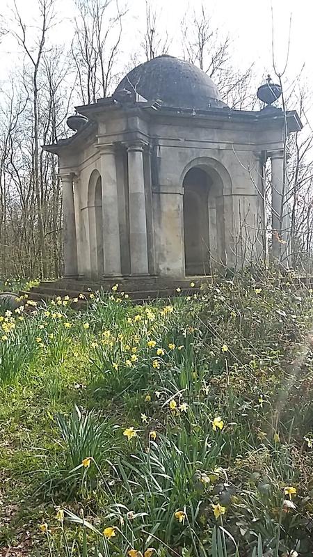 The mausoleum at canon Frome Court, built on the firing point of Colonel Hopton's rifle range.