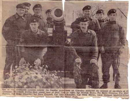 The Hereford soldiers who deployed to Gibraltar.