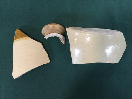 Fragments of rum jars picked up at Suvla Bay by the Curator when he visited the battlefield in 2001.