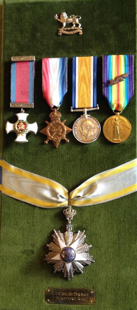 Lt Col Drage's medals - held by the Regimental Museum