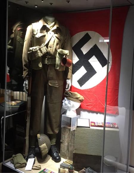 Second World War display case