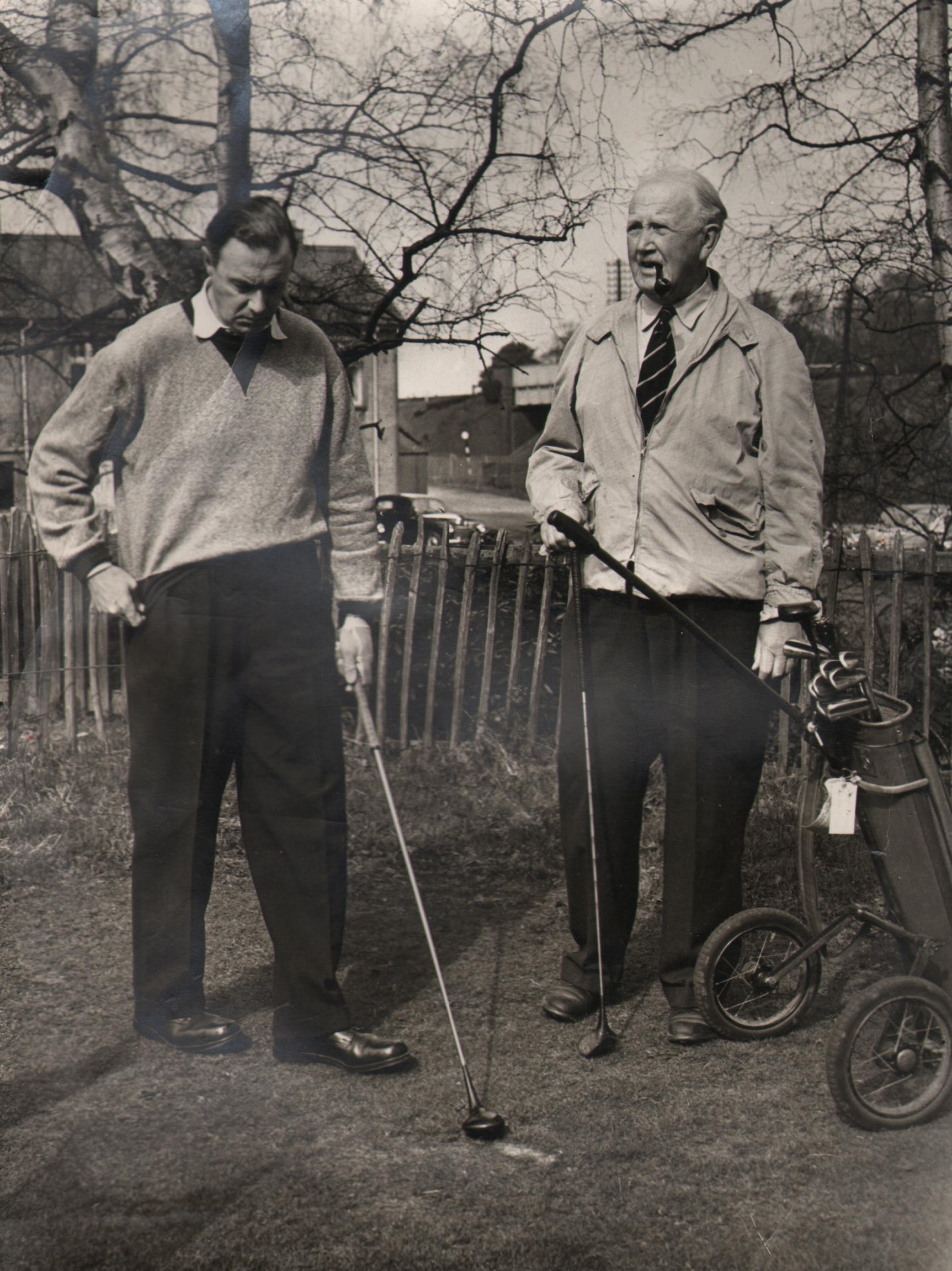 Capt Ashton with his son Peter - who was awarded an OBE during WW2 whilst serving with the KRRC
