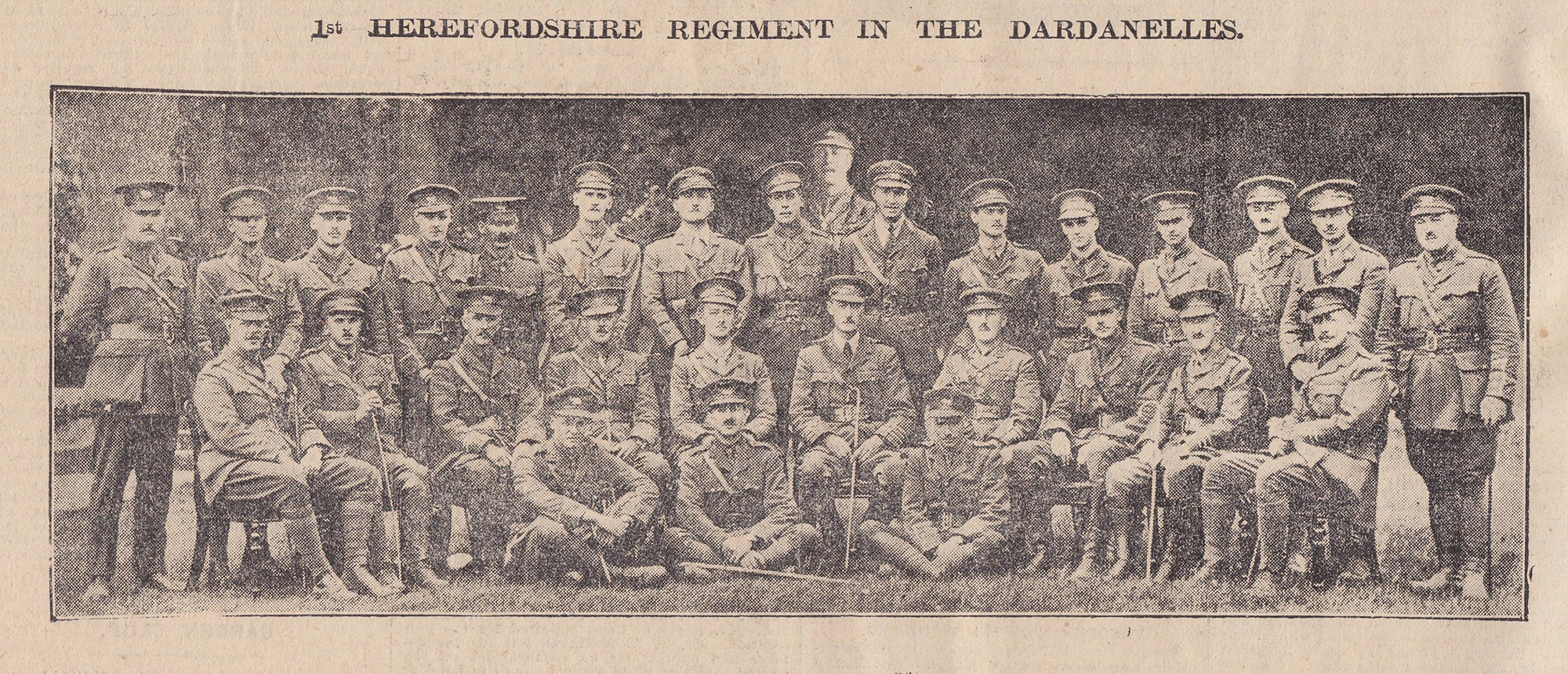 Officers of The Herefordshire Regiment who served at Suvla Bay