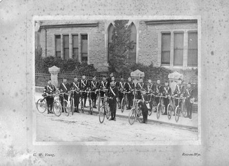 The Ross On Wye Cyclist Section - Capt JF Cutler in command. Capt Cutler would later lead the Ross On Wye contingent that served in South Africa during the BOER War.