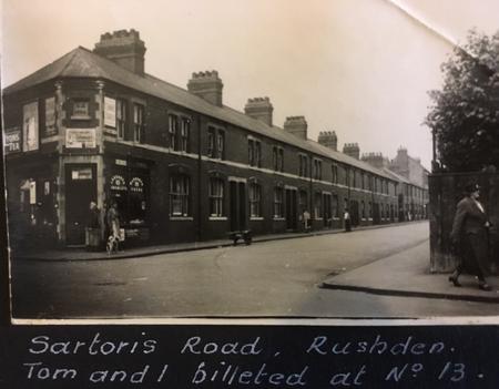 Sartoris Road Autumn 1914 where brothersTom and Frank Edwards were billeted.