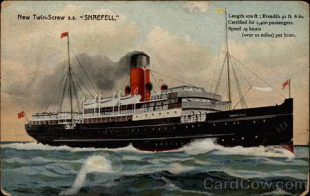 The Snaefell which trasnported the Herefordshire Regiment from UK to the Dardanelles